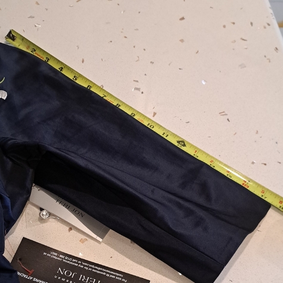 NWT Teri Jon Navy Embroidered Dress - Picture 10 of 16